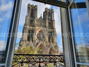 VUE EXCEPTIONNELLE sur la CATHÉDRALE, haut standing et garage privé à Reims